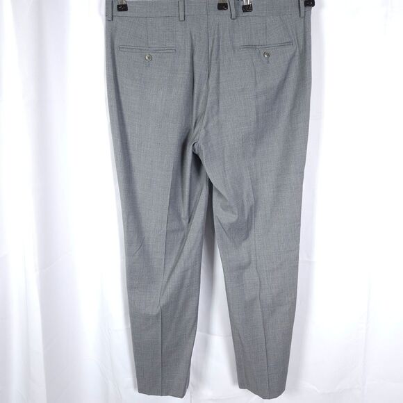 Jos A Bank 1905 Mens 36R Gray Flat Front Wool Dress Pants Trousers - Picture 2 of 10